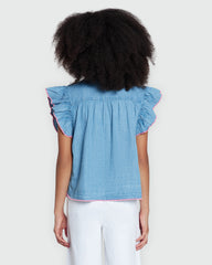 Light Blue Denim Blouse – OVS Girls’ Pick Azure / 9-10 Y