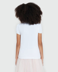 White Short Sleeve Tee With Sparkle By OVS White / 9-10 Y