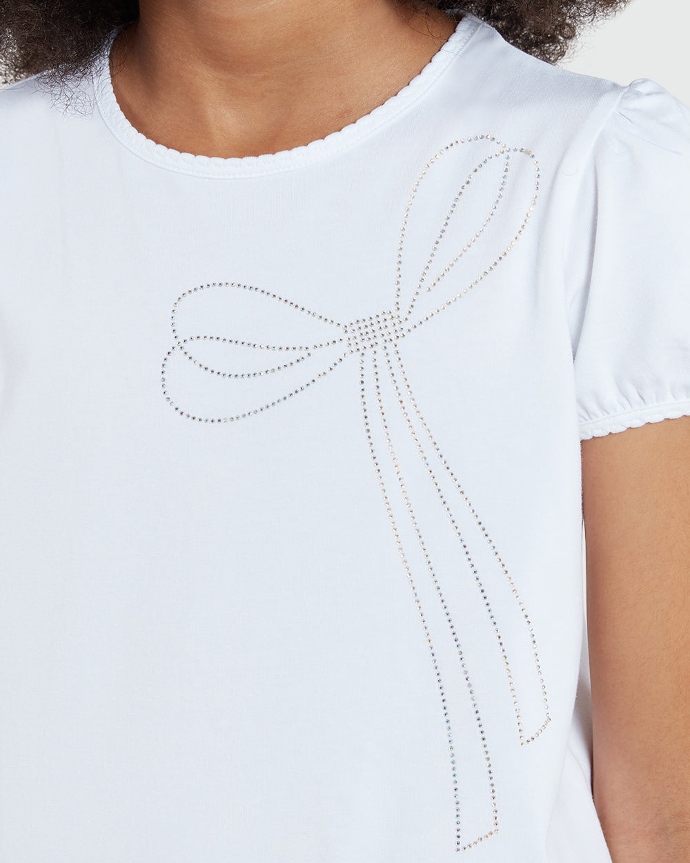 White Short Sleeve Tee With Sparkle By OVS White / 9-10 Y