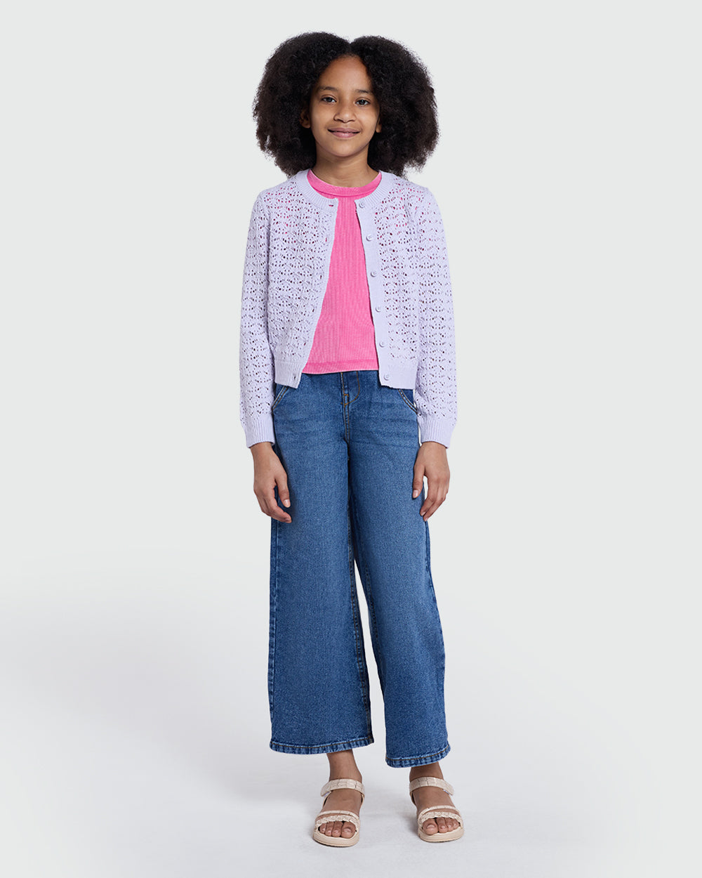 OVS Girls’ Fancy Knit Top In Orchid Petal Violet / 8-9 Y