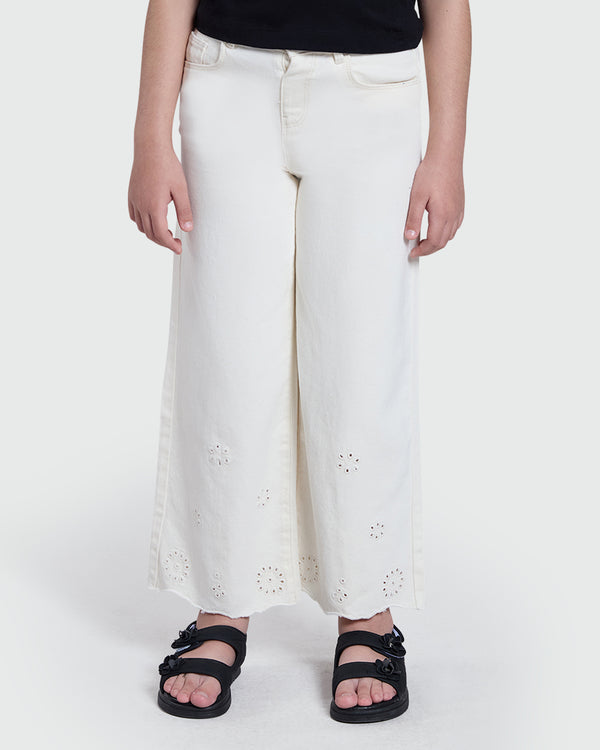 Drill Paper Trousers In Vanilla Ice – OVS Girls White / 9-10 Y