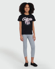 Black/White Checked 3/4 Leggings By OVS Black/White Check / 9-10 Y