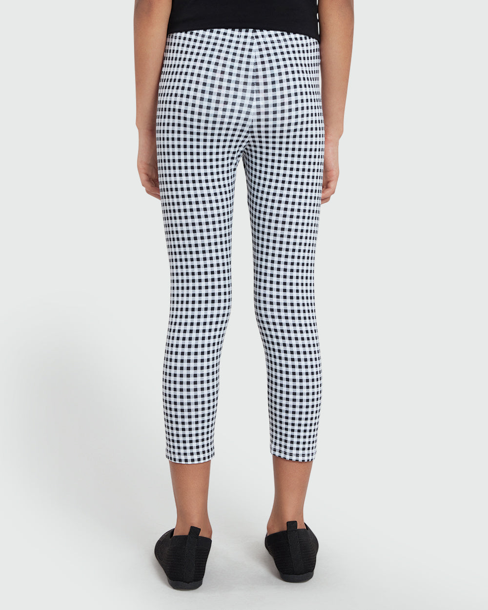 Black/White Checked 3/4 Leggings By OVS Black/White Check / 9-10 Y