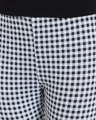 Black/White Checked 3/4 Leggings By OVS Black/White Check / 9-10 Y