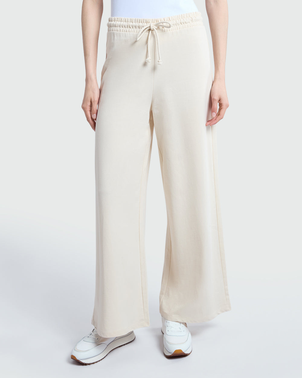 Cannoli Cream Wide Joggers From OVS White / M