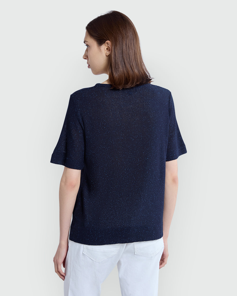OVS Navy Blue Lurex Top Blue / M