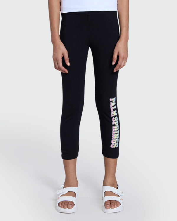 3/4 Black Beauty Leggings For Teen Girls – OVS Black / 10-11 Y