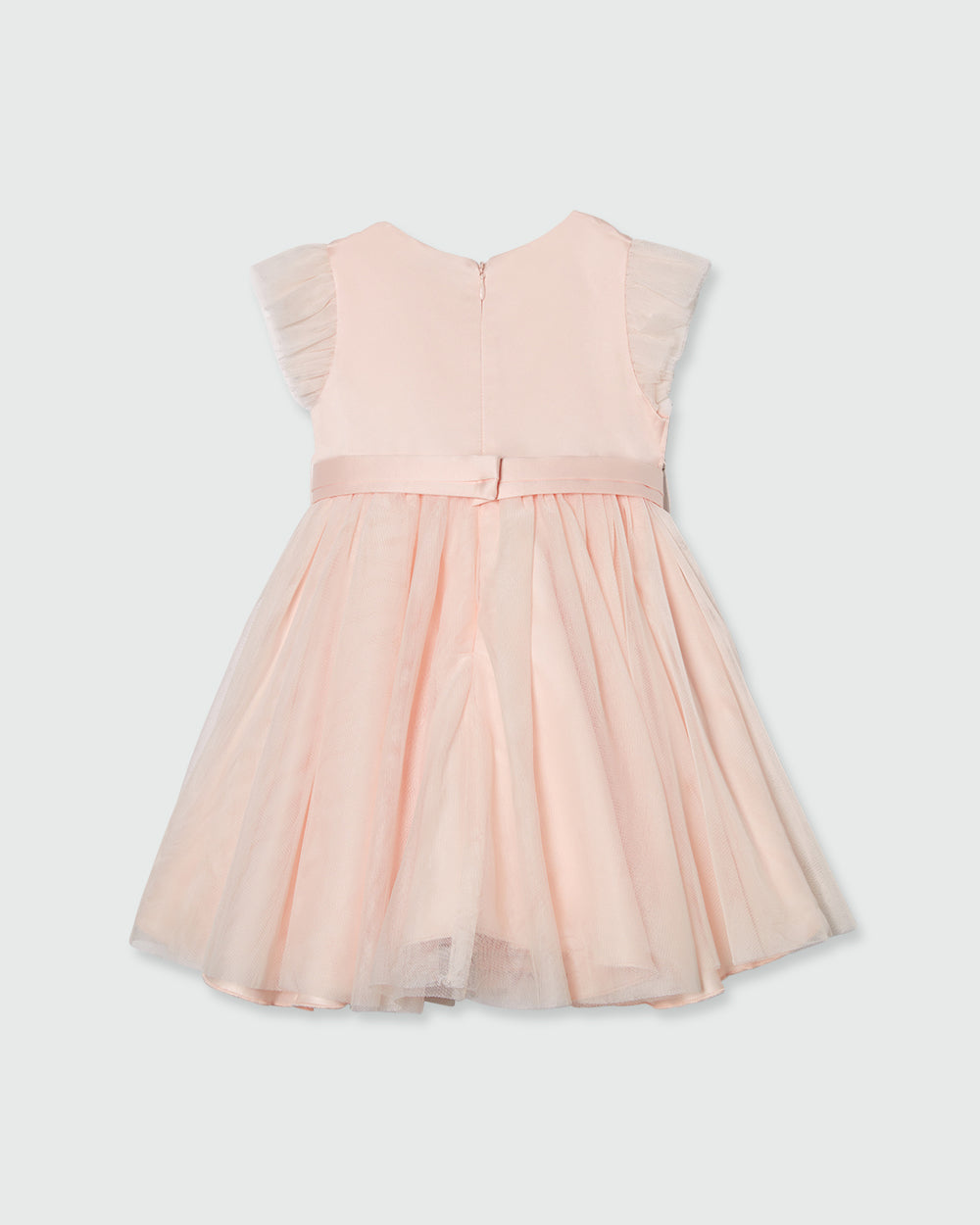 Tulle Dress With Floral Application LIGHT PINK / 24-30 Months