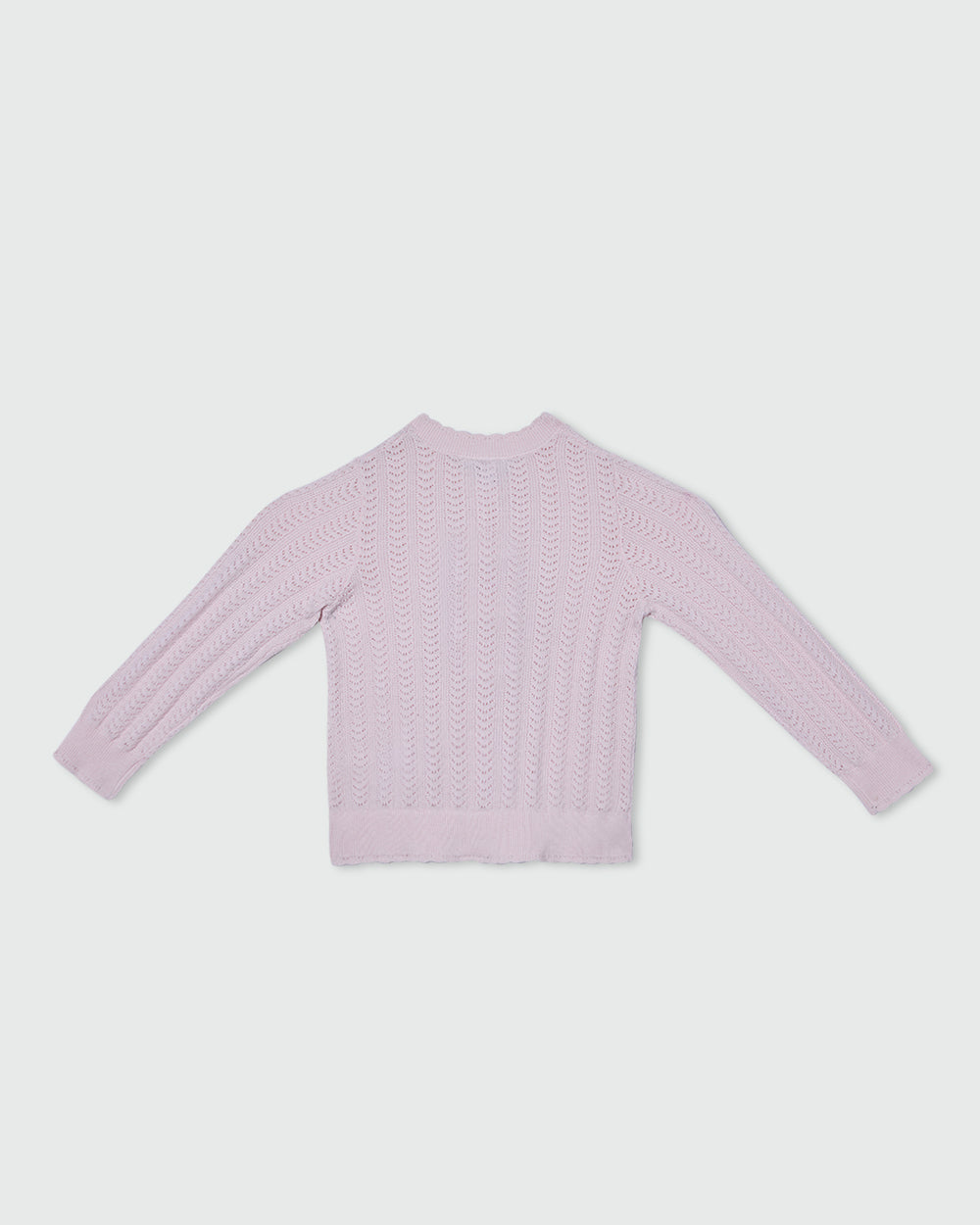 Cardigan In Pointelle Cotton LIGHT PINK / 24-30 Months