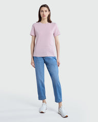OVS Striped Short Sleeve Tee In Panna & Pink White/Pink / M