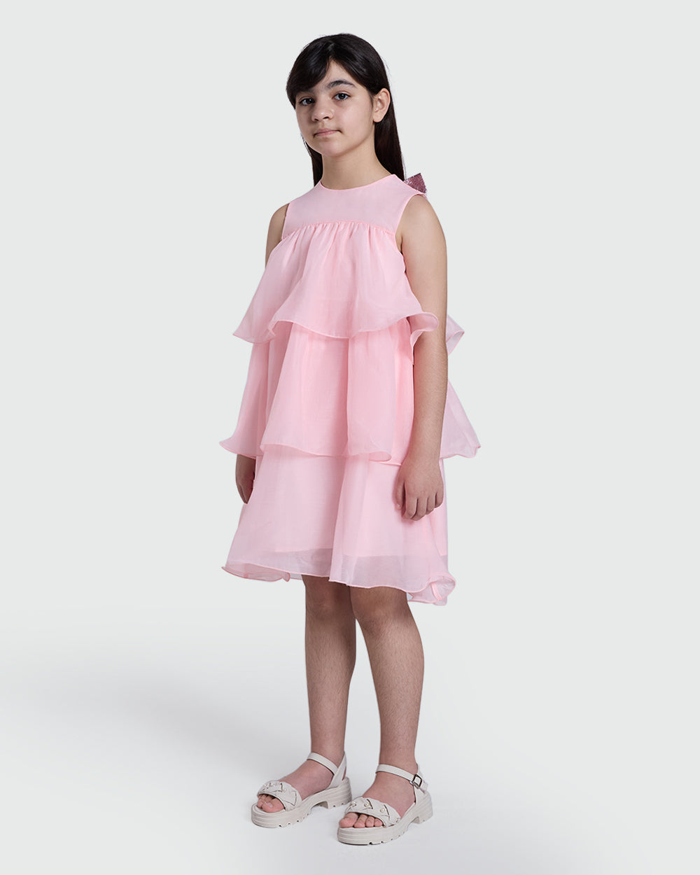 Girls' OVS Dress In Mary’S Rose Shade Pink / 9-10 Y