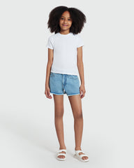 Medium Blue Bow Shorts For Girls By OVS Blue / 10-11 Y