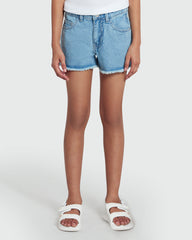 Medium Blue Bow Shorts For Girls By OVS Blue / 10-11 Y