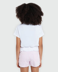 OVS Girls' Basic White Tee – Brilliant Finish White / 10-11 Y