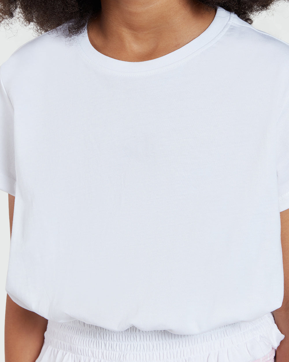 OVS Girls' Basic White Tee – Brilliant Finish White / 10-11 Y