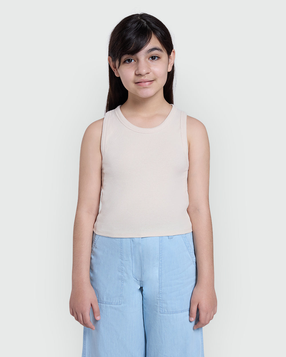 OVS Girls’ Tank Top – Perfectly Pale Grey Grey / 10-11 Y