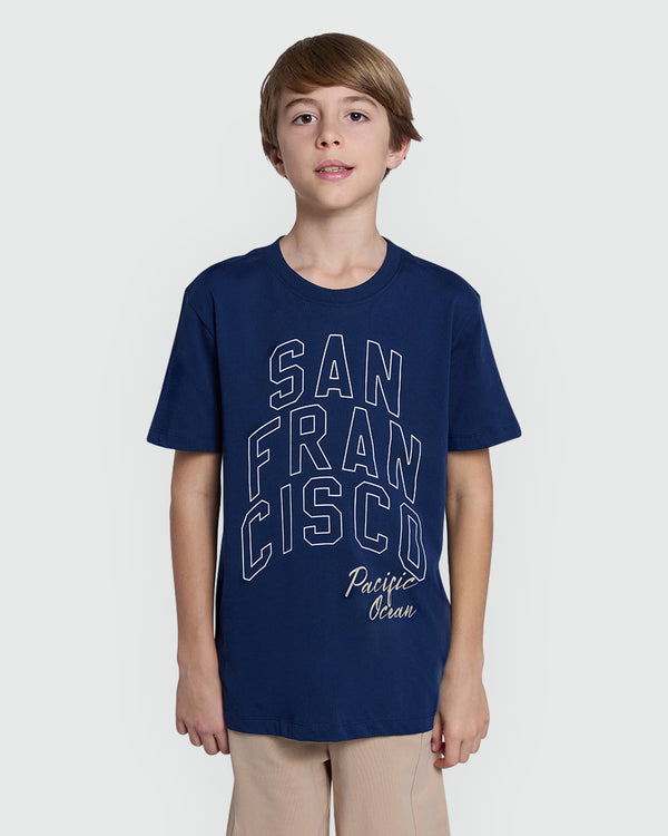 Blue Wing Teal Boy'S Modern Tee – OVS Blue / 11 Y