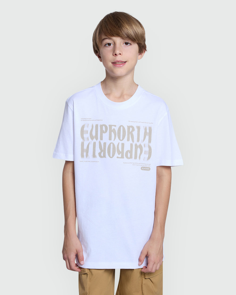 OVS White Graphic Tee For Boys – Modern Fit White / 11 Y