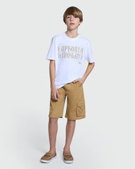 OVS White Graphic Tee For Boys – Modern Fit White / 11 Y
