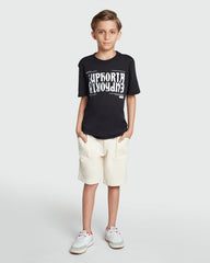 OVS Black Modern Tee For Boys – Caviar Black Black / 11 Y