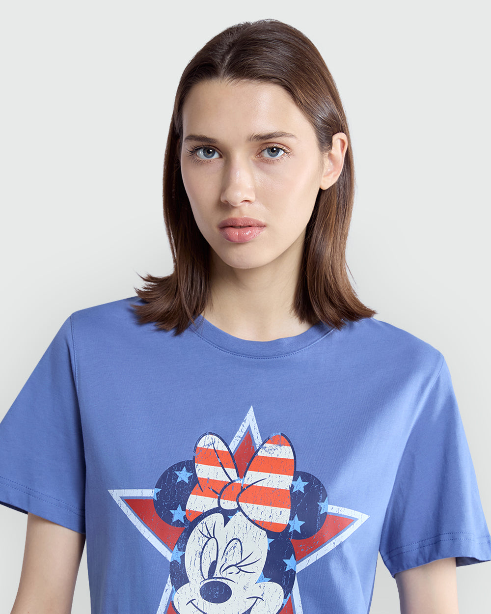 Minnie Print Tee In Blue Indigo By OVS Violet / M