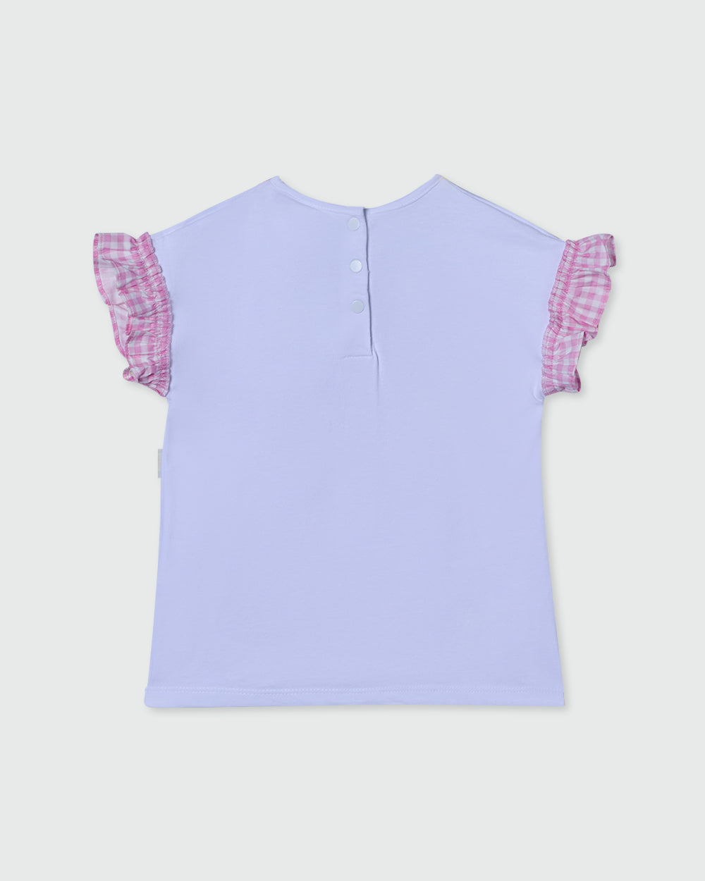 OVS GIRLS T-SHIRT VICHY WHITE / 24-30 M
