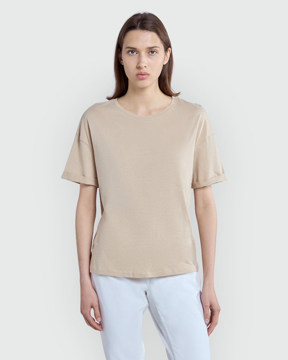 OVS Woman Boxy Summer Sand Tee Grey / M