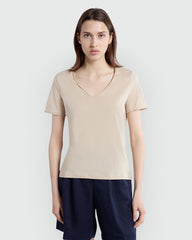 V-Neck Tee In Summer Sand – OVS Woman Grey / M