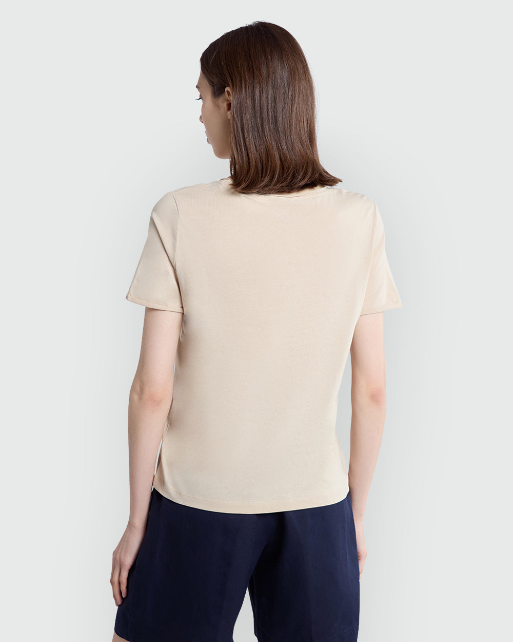 V-Neck Tee In Summer Sand – OVS Woman Grey / M