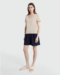 V-Neck Tee In Summer Sand – OVS Woman Grey / M
