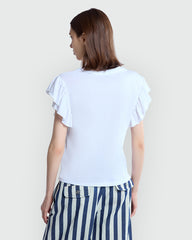 OVS Woman Ruffle Tank In Optical White White / M