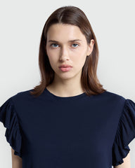 Navy Ruffle Tank For Women – OVS Style Blue / M