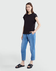 OVS Woman Black Kimono Tee Black / M