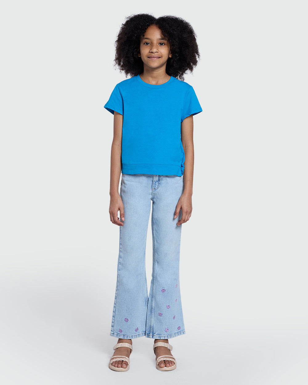 Back Motif Tee For Girls In Blue – OVS Casual Azure / 10-11 Y