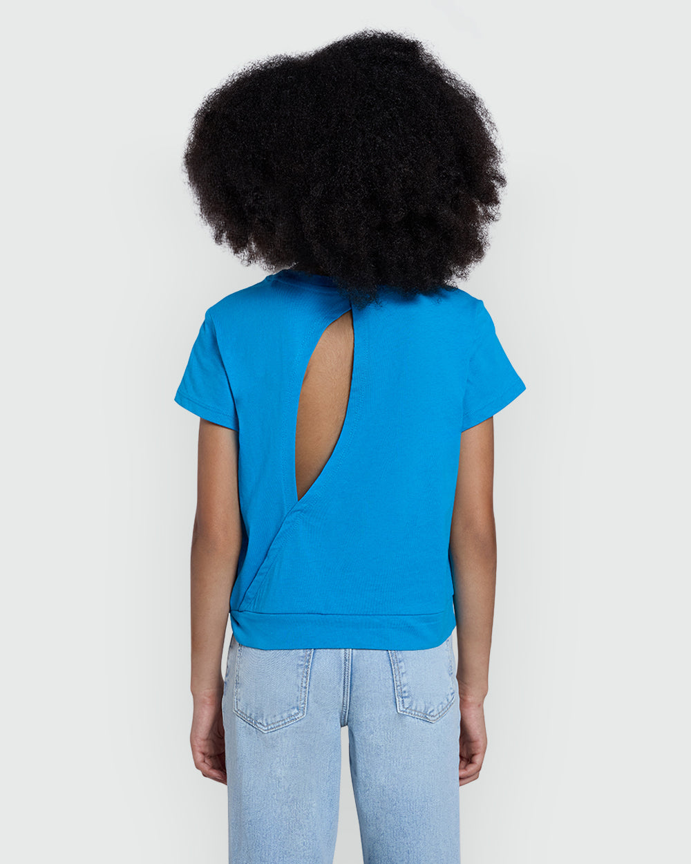 Back Motif Tee For Girls In Blue – OVS Casual Azure / 10-11 Y