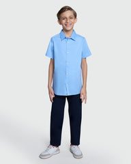 OVS Boys’ Short Sleeve Shirt In Placid Blue Azure / 9-10 Y
