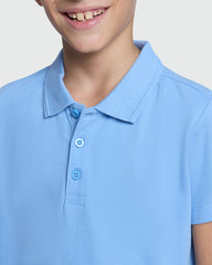 OVS Polo Shirt In Placid Blue – Boys’ Classic Azure / 9-10 Y