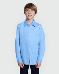 Placid Blue Boys’ Shirt With Long Sleeves – OVS Azure / 9-10 Y