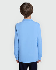 Long Sleeve Placid Blue Polo – OVS Boys’ Essential Azure / 9-10 Y