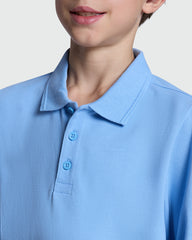 Long Sleeve Placid Blue Polo – OVS Boys’ Essential Azure / 9-10 Y