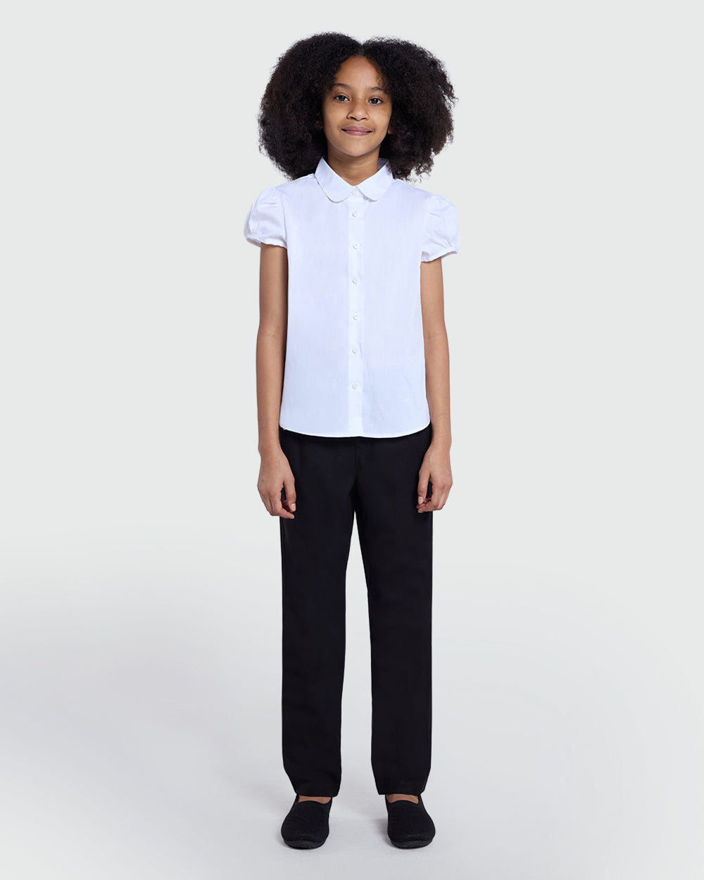 OVS Girls’ Short Sleeve Shirt In Bright White White / 9-10 Y