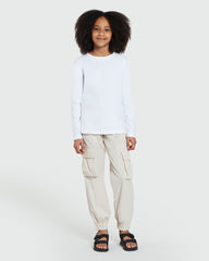 OVS Long Sleeve White Tee For Girls White / 9-10 Y