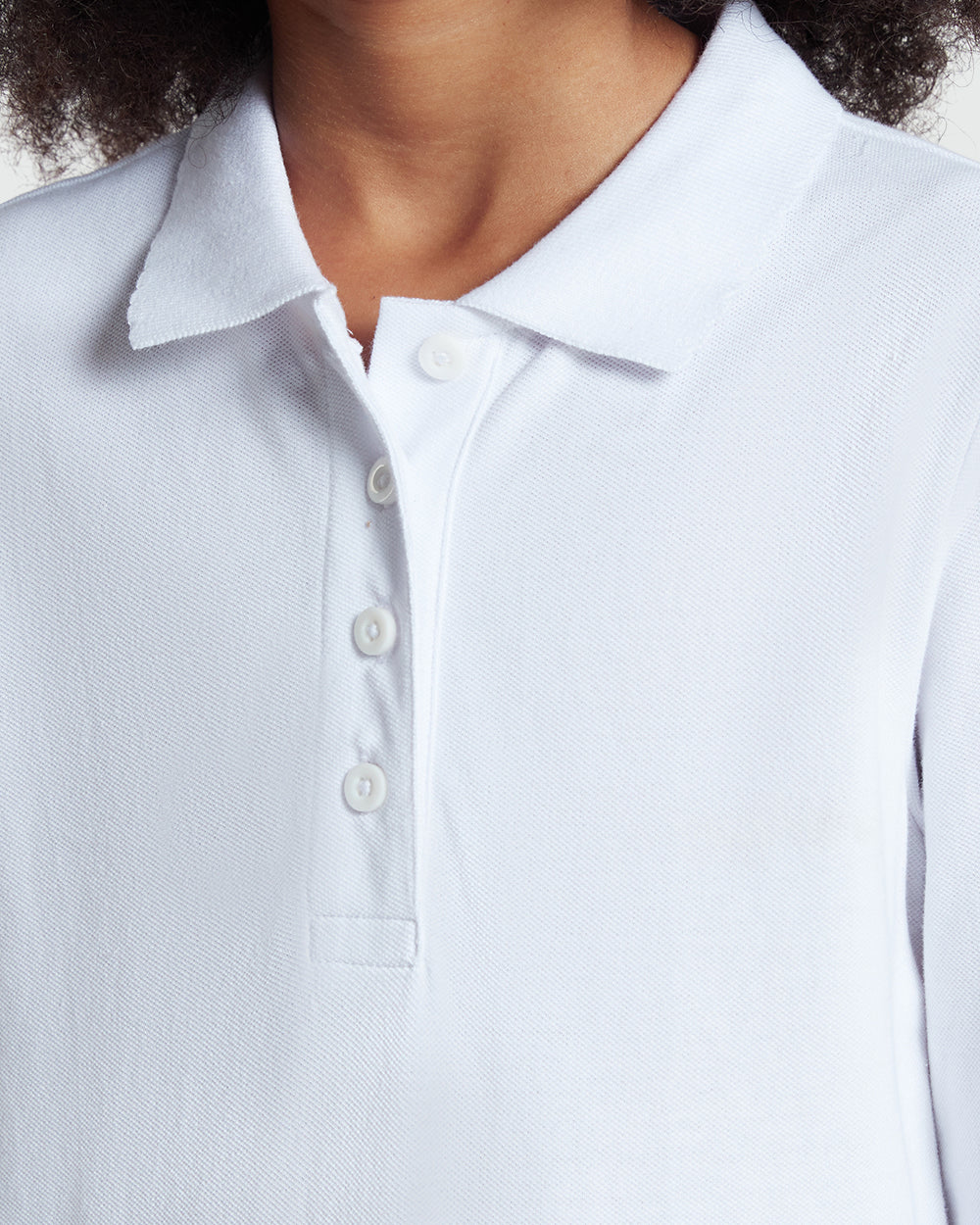 Girls’ Long Sleeve Polo In White – OVS Classic White / 9-10 Y