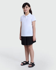 OVS Girls’ Short Sleeve Polo In Bright White White / 9-10 Y