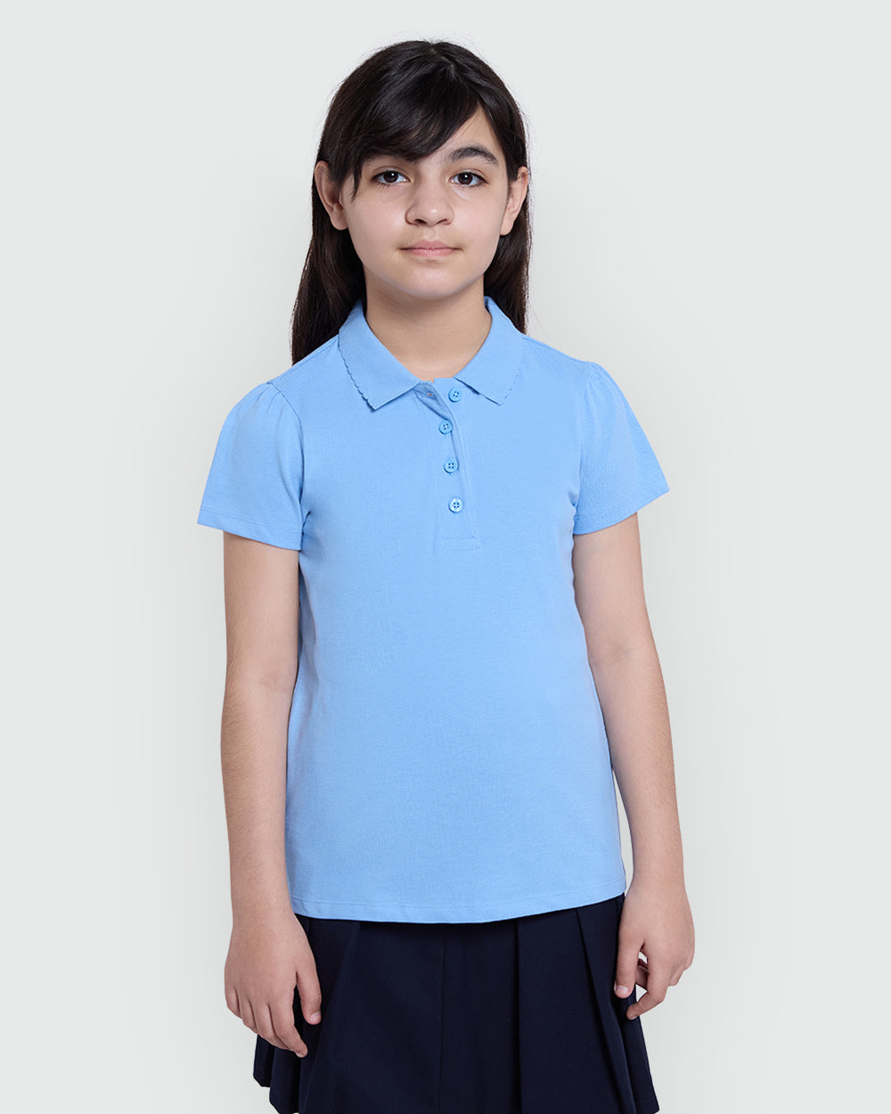Short Sleeve Polo For Girls In Placid Blue – OVS Azure / 9-10 Y