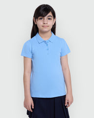 Short Sleeve Polo For Girls In Placid Blue – OVS Azure / 9-10 Y