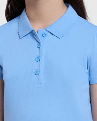 Short Sleeve Polo For Girls In Placid Blue – OVS Azure / 9-10 Y