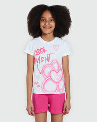 Girls’ Short Sleeve Tee In Brilliant White – OVS Essential White / 6-7 Y
