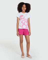 Girls’ Short Sleeve Tee In Brilliant White – OVS Essential White / 6-7 Y
