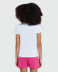 Girls’ Short Sleeve Tee In Brilliant White – OVS Essential White / 6-7 Y